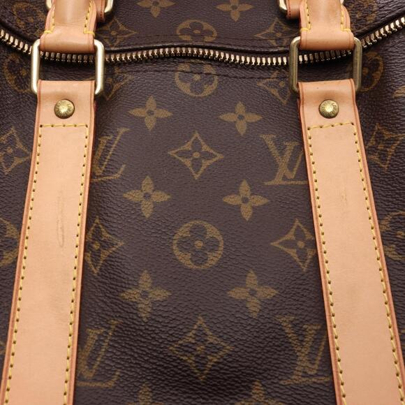 LOUIS VUITTON Authentic Brown Monogram Leather Keepall 45 Boston Bag - Picture 10 of 13